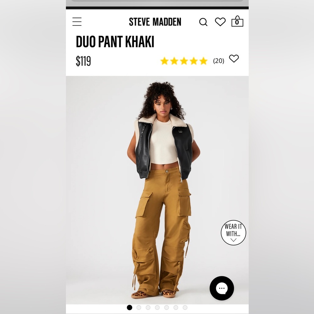 Steve Madden Khaki Duo Cargo Pants
